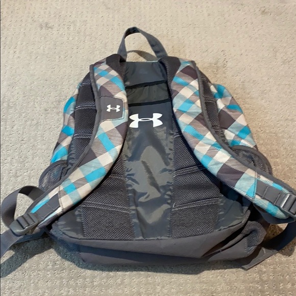 Under Armour backpack blue & gray plaid - Picture 6 of 11
